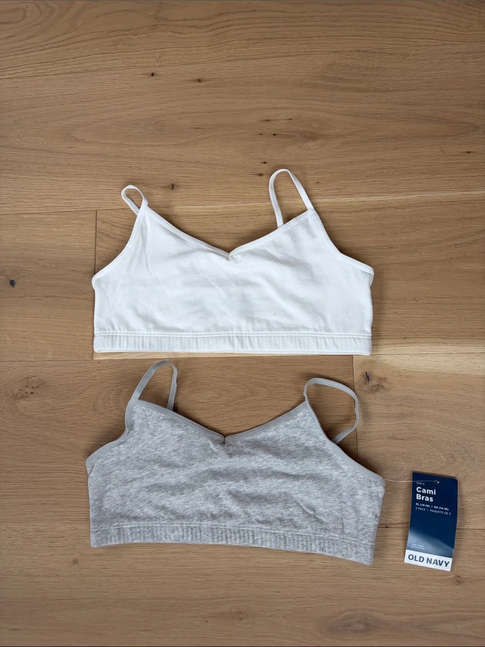Old Navy Seamless Cami Bras - White & Light Heather Gray (2-Pack)